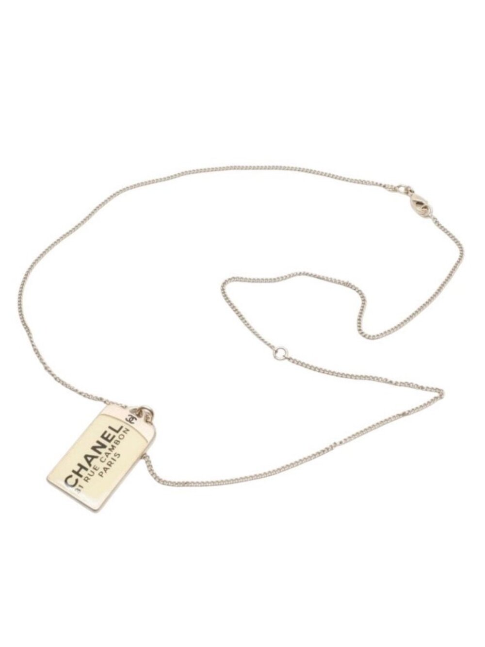 Chanel Cambon Line Necklace 07 61.5 Metal Gold